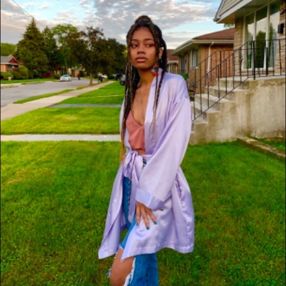 Victoria Secrets Silk Purple Robe